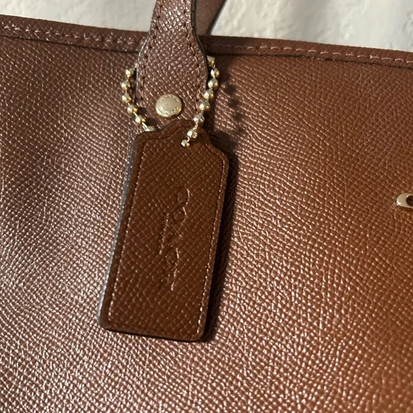 COACH City Brown Leather Tote Bag - Picture 9 of 11